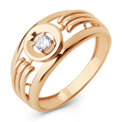 Кольцо, золото, фианит, 026861-1102